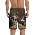 thumbnail image 2 of Balery Cat Family Men's Cotton Knit Pajama Shorts Waistband & Pockets,Short Pajama Pants-3X-Large, 2 of 8