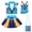 Cosplay-B, variant on Halloween Popular Singers Idol Cosplay Costume, Stage Role Play Full Set Performance Outfit, Includes Dress with Bag, Fancy Cosplay Dress Up for Halloween Birthday Gathering, 100(2-3 Years)