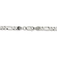 thumbnail image 3 of 925 Sterling Silver 4.5mm Lightweight Flat Figaro Chain; 26 inch; Lobster Clasp; for Adults and Teens; for Women and Men, 3 of 4