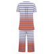 thumbnail image 5 of Conjunto de Pijama de las Mujeres Suelto Impreso Cuello Redondo Botón Hasta Capris, Dos Piezas Conjunto de Pantalones Cortos para Casual Y Sueño, 5 of 5