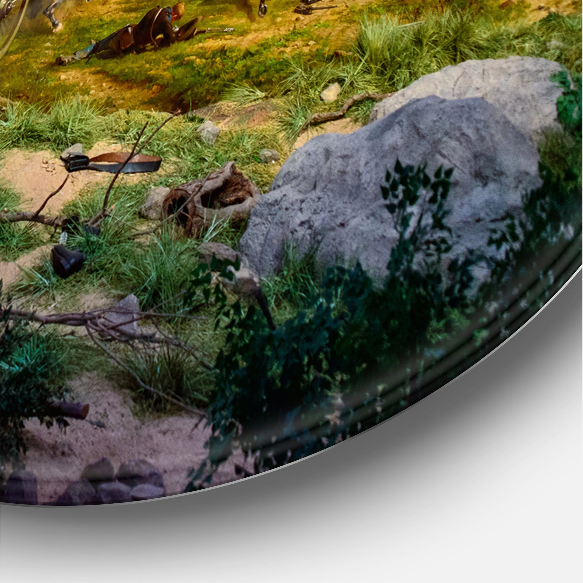 Historical Gettysburg National Military Park 11 in x 11 in Painting Art Prints, by Designart