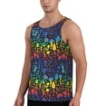 thumbnail image 2 of KLL Magical Mushrooms and Flowers Print Men's Muscle Gym Workout Stringer Tank Tops Bodybuilding Fitness T-Shirts Tank Tops Men-Large, 2 of 7