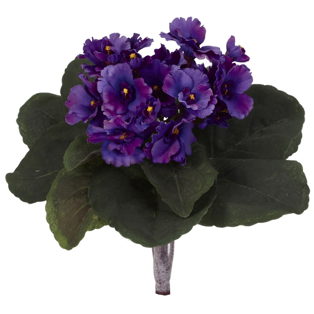 Nearly Natural 9” African Violet Artificial Plant Set Of 6 Walmart