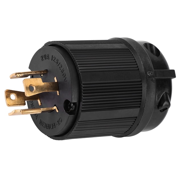 Enchufe de alimentación macho con terminal, 125 V/250 V, 20 A, con bloqueo antidesconexión, estilo estadounidense, moderno y elegante