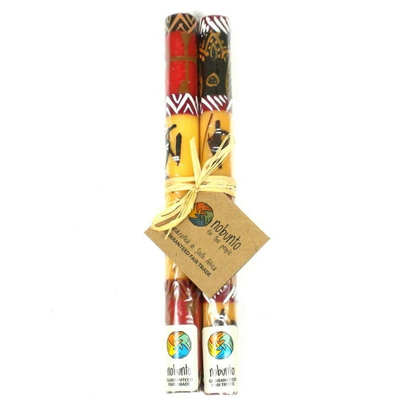 Tall Hand Painted Candles Pair Damisi Design Nobunto