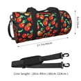 thumbnail image 2 of Rocae Tomatoes Print Round Travel Duffel Bag and Fitness Bag, Women's Waterproof Weekend Tote, Men's Travel and Fitness Essentials, 2 of 8