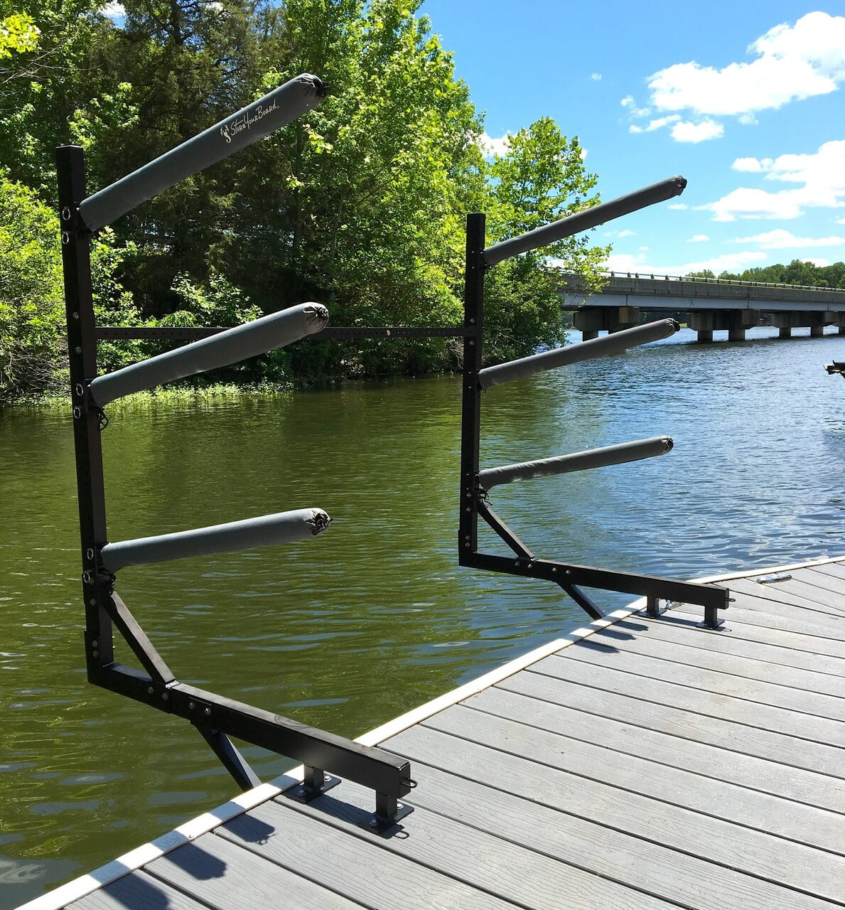 4 Kayak Dock Storage Rack Heavy Duty Metal Stand 400 lbs Outdoor over The Water Mount