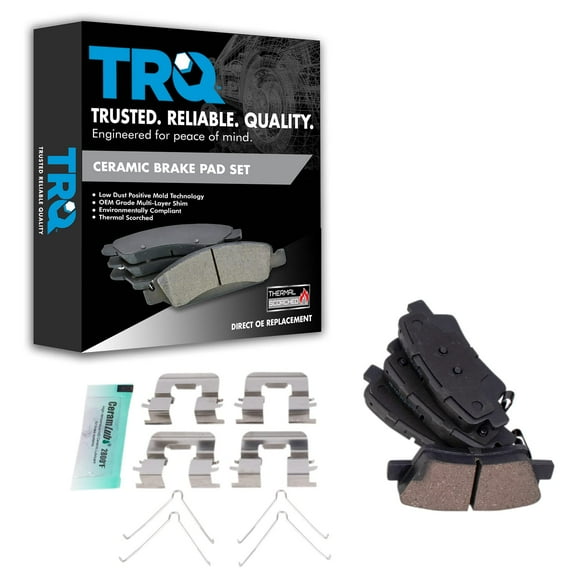 TRQ Rear Ceramic Brake Pad Set for Hyundai Veloster Kia Forte BFA19059