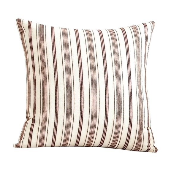 Anckoeil Boho Striped Throw Pillow Cover, 17.71x17.71in Linen Look Cushion Case, Pillow Cover Only (Insert Not Included) for Sofa & Bed Decor