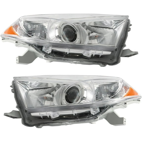 munirater Headlight Assembly Replacement for Toyota 2011-2013 Highlander Headlights Halogen Set Driver ＆ Passenger Side