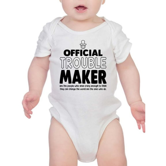Official Troublemaker Bodysuit Infant -Smartprints Designs, Newborn