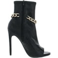 thumbnail image 2 of Steve Madden Women's Elettra-C Open Toe Bootie, Black, 2 of 3