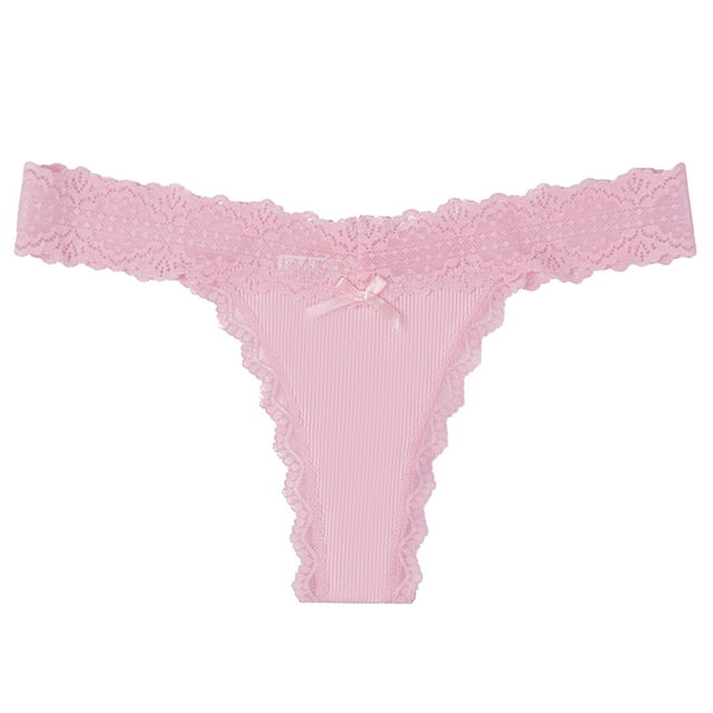 Gibobby Tangas de mujer Nuevos calzoncillos sexy con de encaje para mujer Ropa interior cómoda multicolor y de varios tamaños(Rosa,X-CH)