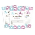 thumbnail image 1 of Inkdotpot 30 Cartes d'Invitation Style Baby Shower Donuts Il Ou Elle Révélation de Genre Invitations Vierges, 1 of 7