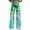 Mint Green, variant on Wide Leg Pants Woman 2025 New Summer Flower Lightweight And Loose Casual Colorful Imitation Jeans Travel Pants