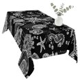 thumbnail image 2 of Black Coastal Table Cloth Waterproof Tablecloths, Nautical Ocean Starfish Seashells Coral Tablecloth Dining Table Cover for Kitchen Party Tabletop Outdoor, Rectangle Tablecloth 60x120 Inch, 2 of 9