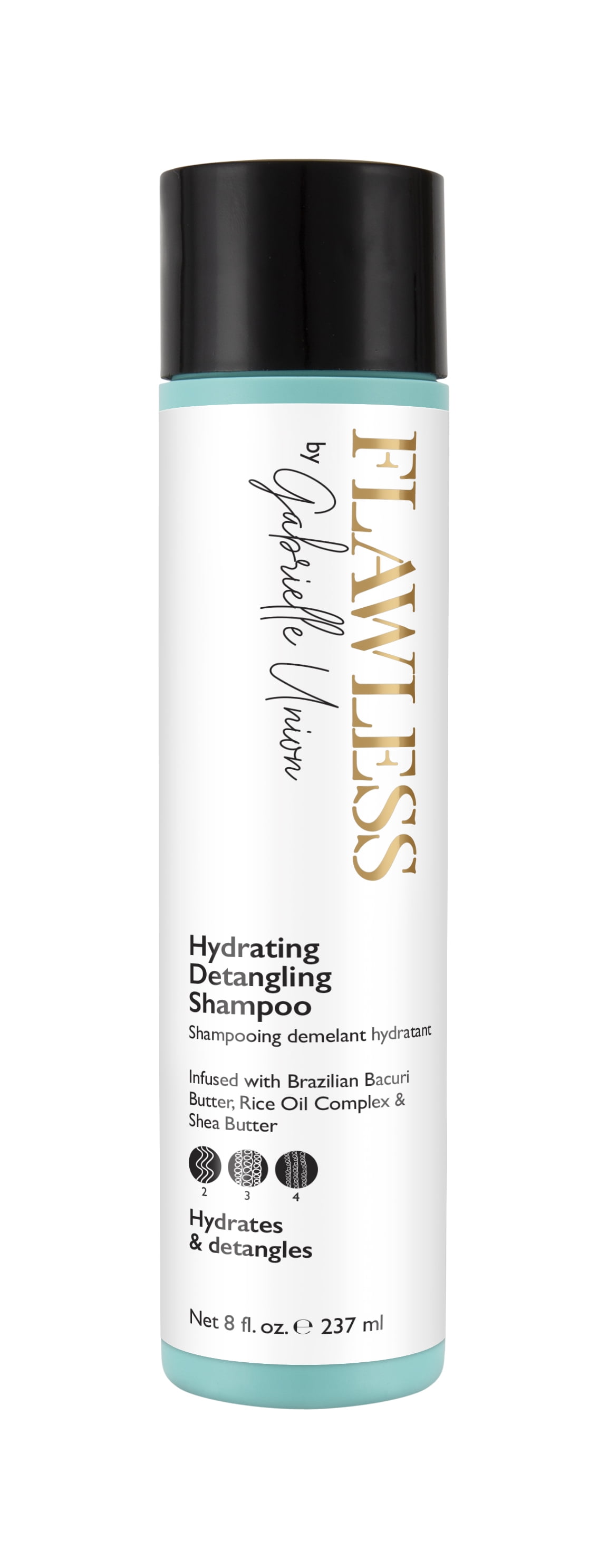 Flawless by Gabrielle Union Hydrating & Detangling Daily Shampoo with Brazilian Bacuri Butter, Shea Butter & Rice Oil Complex, 8 fl oz