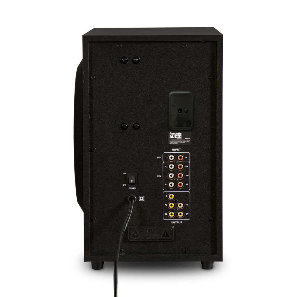 Acoustic Audio AAT5005 Bluetooth Tower 5.1 Home Theater Speaker System with Digital Optical Input and 8" Powered Subwoofer
