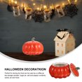 thumbnail image 4 of Halloween Ceramic Snack Jar Pumpkin Shaped Storage Pot Snack Container for Kids Children Orange, 4 of 6
