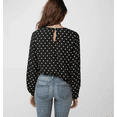 thumbnail image 2 of EXPRESS Polka Dot Tie Front Cut-Out Blouse Shirt Top XS, 2 of 3