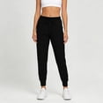 thumbnail image 2 of Arlun Womens Tapered Leg Jogger Pants with Pockets Soft Loose Fit Elastic Waist Comfortable Athletic Wear for Everyday Simple Stylish Pure Color Workout Trousers Black M, 2 of 4