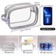 thumbnail image 2 of Clear Makeup Bag With Zipper,2 Layer Clear Cosmetic Bag Bag/clear Toiletry Bag,portable Makeup Organizer Bag,water-resistant Large Travel Makeup Bag, 2 of 5
