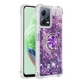 thumbnail image 2 of Funda para Xiaomi Redmi Note 12 5G con Brillo Líquido Flotante, Purpurina, Parachoques y Anillo Giratorio Soporte, 2 of 5