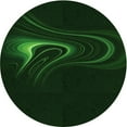 thumbnail image 1 of Ahgly Tapis Rond Lavable en Machine Intérieur Transitionnel Vert Émeraude Profond, 3 Pieds Rond, 1 of 7
