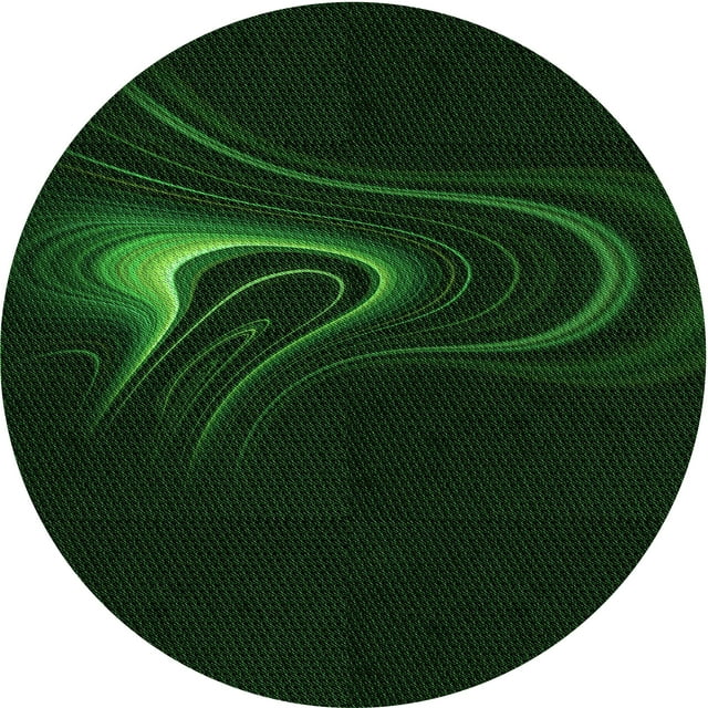 Ahgly Tapis Rond Lavable en Machine Intérieur Transitionnel Vert Émeraude Profond, 3 Pieds Rond