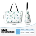 thumbnail image 2 of Large Beach Bags Water-resistant Sandproof - Light Bulb Pattern leaf Cute Beach Tote Bags for Women with Zipper, 2 of 6