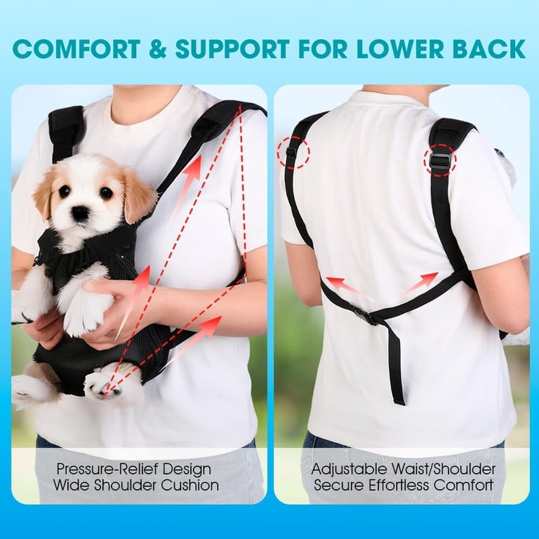Dog Backpack Carrier, Adjustable Pet Front Carriers, Legs Out Carrying  Sling Travel Bag for Small Medium Dogs 8-12 Lbs, Soft Wearable Puppy Chest Carry  Backpacks for Walking/Hiking/Camping/Traveling - Walmart.com