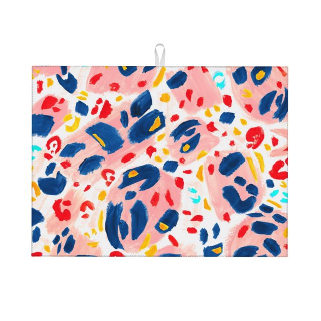 Balery Abstract Leopard Print Alfombrilla de Secado para Cocina, 18x24 Pulgadas, Súper Absorbente para Platos y Encimeras