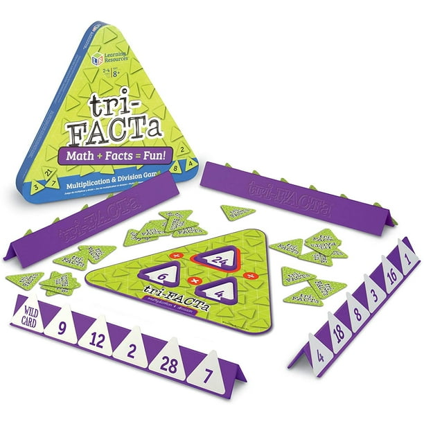 Recursos de aprendizaje tri-FACTa Multiplication & Division Game, Homeschool, Math Gam Learning Resources Learning Resources