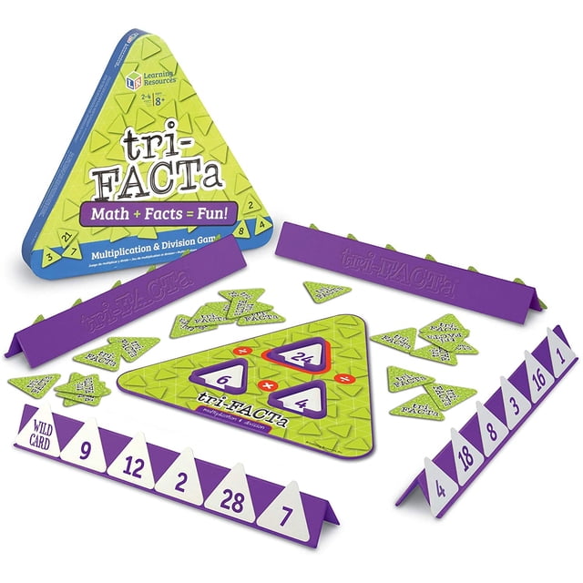 Recursos de aprendizaje tri-FACTa Multiplication & Division Game, Homeschool, Math Gam Learning Resources Learning Resources