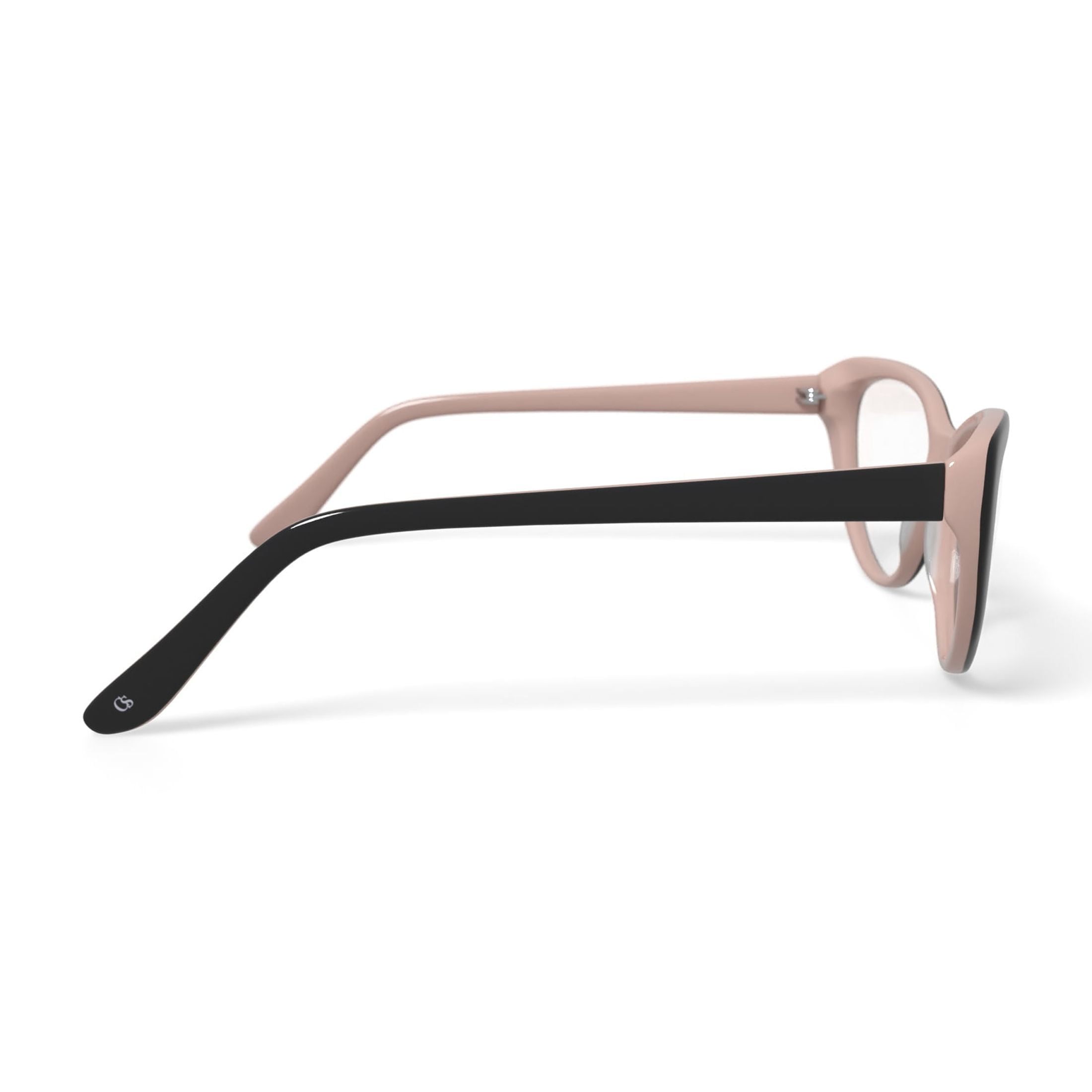 Christian Siriano Women's Rose Cat Eye Prescription Eyeglasses with Case, Black