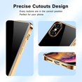 thumbnail image 3 of Compatible with iPhone Xs X Case [Magnetic Back] Slim Thin with Ring 360°Finger Stand Metal Electroplated Frame Full Body Shock-Absorption Bumper Soft Flexible Tup Mobile Cover-Black, 3 of 16