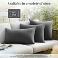 thumbnail image 6 of UNIKOME Outdoor Waterproof 12” x 20” Decorative Pillows, Dark Grey, Polyester, (2 Count), 6 of 7