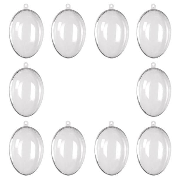 FELTECHELECTR 10 cajas de huevos de Pascua creativas y divertidas, transparentes, decoradas, para fiestas.