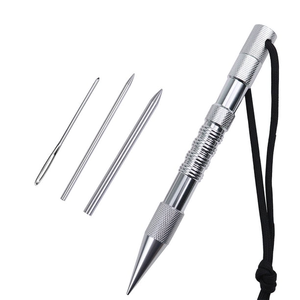 Soidarity Marlin Set Agujas de cordones Acero inoxidable Profesional Pequeña artesanía Costura Reutilizable Extraíble Tejer Pin Trabajo de cuero carpas 4 piezas astilla Soidarity OD023335-12B