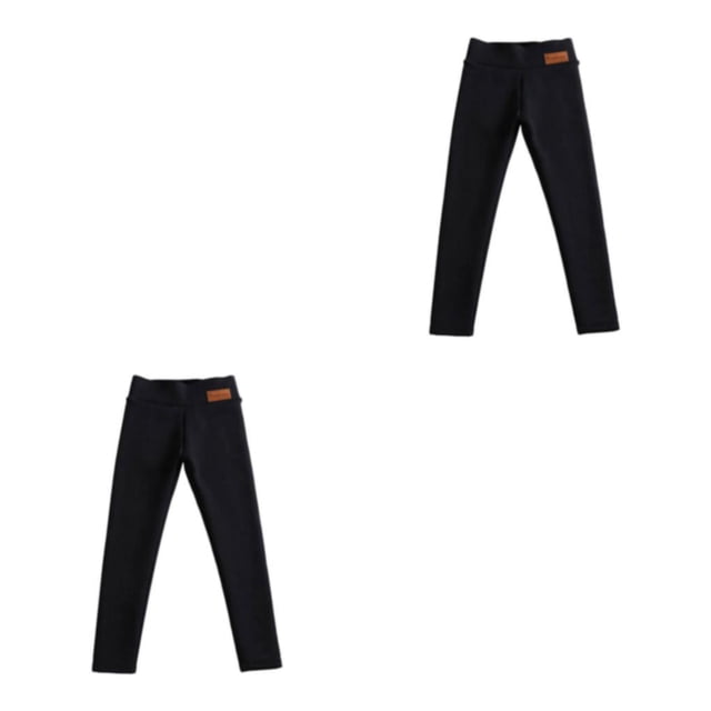 Leggings Cálidos con Forro Polar Greeniant Mujer Pantalones Gruesos S Negro