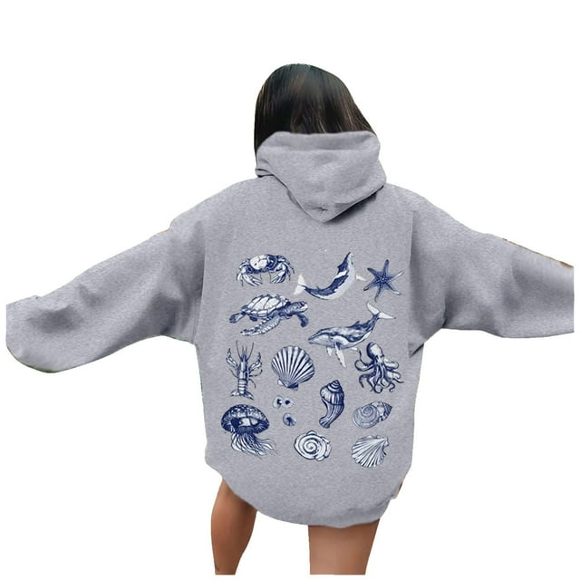 Zmoon Ocean World Print Hoodie