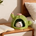 thumbnail image 6 of Serenable Ceramic Hamster House Cute Hamster Habitat for Rats Small Pets Dwarf Hamster Green, 6 of 10