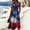 Dark Blue, variant on KLHDSF 250 Anniversary USA Merchandise Elegant Dresses For Women Round Neck Sleeveless Printed Summer Dress Red L
