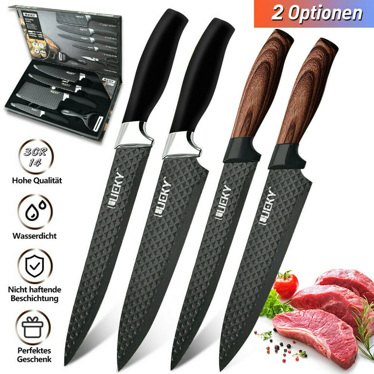 Utilfreds pilot Donau 6 Pcs Kitchen Knives Set 3CR13 Stainless Advanced Stainless Steel Chef Knife  Sharp and Durable - Walmart.com