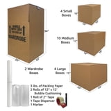 UBMOVE Large Clothes Hanging Wardrobe Moving Kit with 18 Cardboard ...