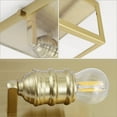 thumbnail image 6 of JONATHAN Y Grayson 8" 1-Light Farmhouse Industrial Square Iron/Glass Case LED Flush Mount, Brass Gold, 6 of 10
