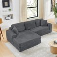 thumbnail image 3 of Modern Minimalist Compressed Sofa Couch|Bed Convertible|Gray, 3 of 11