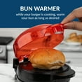 thumbnail image 6 of MyMini 5" Smash Burger Griddle with Bun Warmer, 600 Watts, Non-stick, Red, 6 of 11