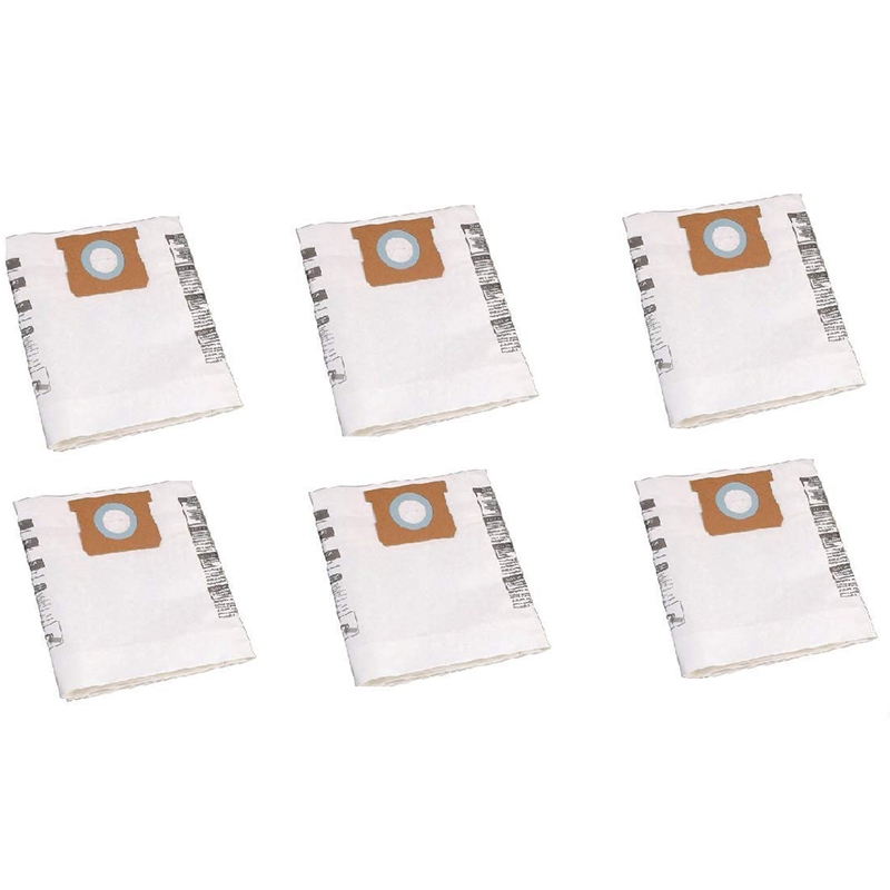 6 Pcs Universal Dry Vac Dust Bag 5 to 8 Gallon Vacuum Cleaners for Shop
