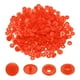 thumbnail image 1 of Uxcell 100 juegos de broches de plástico de resina T5, botones de presión redondos brillantes sin coser para costura de telas, manualidades, ropa, bolsas (Rojo Naranja), 1 of 6